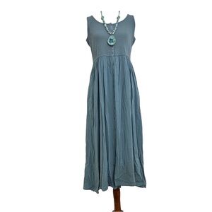 NWOT Frye Sleeveless Cottage Green Button Front Sundress Size Small